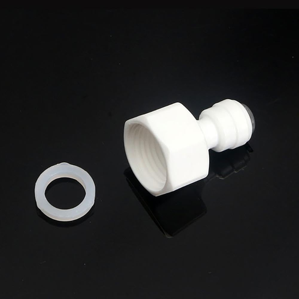 6 Pack Water Filter Fittings, Garden Quick Fitting Connector Adapter for RO System, Aquarium and Water Purifier (1/2" Female Thread-1/4" Hose)