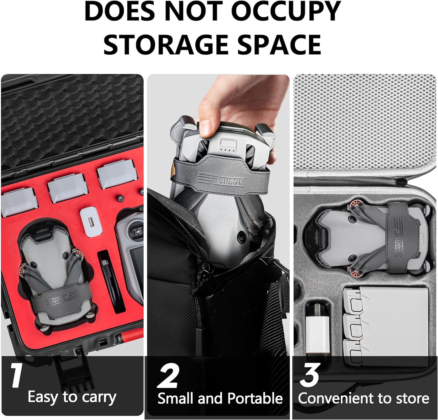 STARTRC Propeller Holder for DJI Mini 4 Pro, Drone Propeller Protector and Fixator, Grey, Adjustable, Weather Resistant image number 2