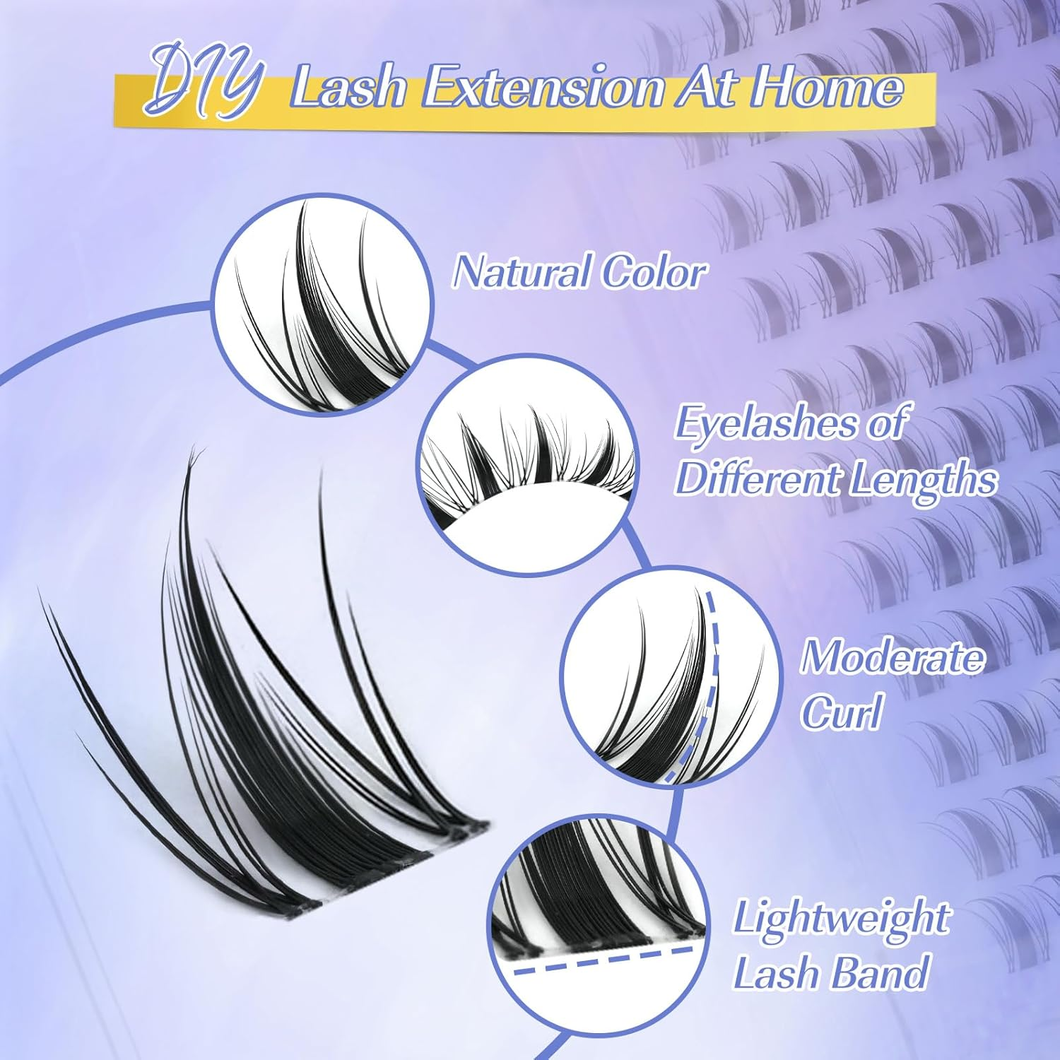 LZM Anime Lash Clusters Manga Cluster Lashes Natural Look Eyelash Extension Eyelash Clusters with Tweezers Thin Band & Soft DIY at Home Mix Length 8Mm 10Mm 12Mm 14Mm (FY)