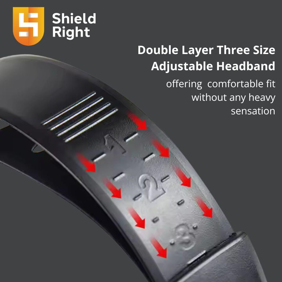 Shield Right Extreme Performance Ninja Safety Earmuffs 35Db Hearing Protection, Adjustable & Foldable, Memory Foam Ear Cushions, Industrial-Grade, Gardening, Construction, DIY image number 1