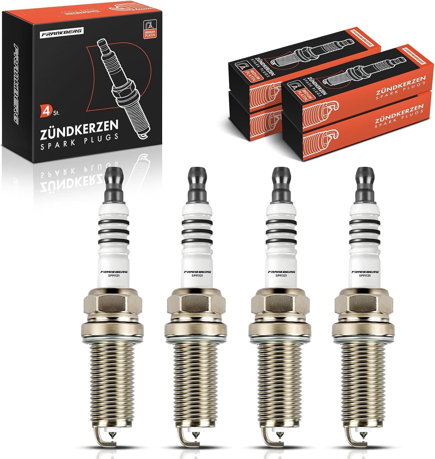 Frankberg 4 X Spark Plug Spark Plugs Compatible with Clio IV BH 0.9L 2012-2023 Duster HM 1.2L 2017-2023 Logan II 0.9L 2012-2023 Twingo III BCA BCM 0.9L 2014-2023 Replace# ILKAR7J7G image number 6