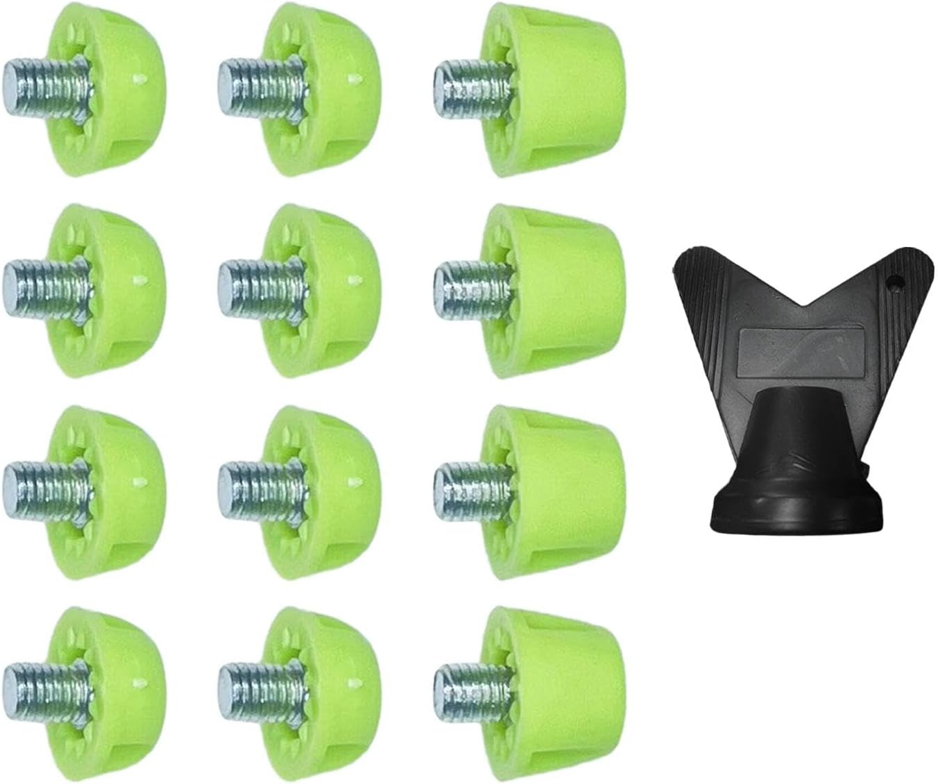 Amagogo 12X Soccer Studs Track Shoes Spikes Universal Firm Ground M5 Threaded anti Slip Football Boot Studs for Indoor Outdoor Sports