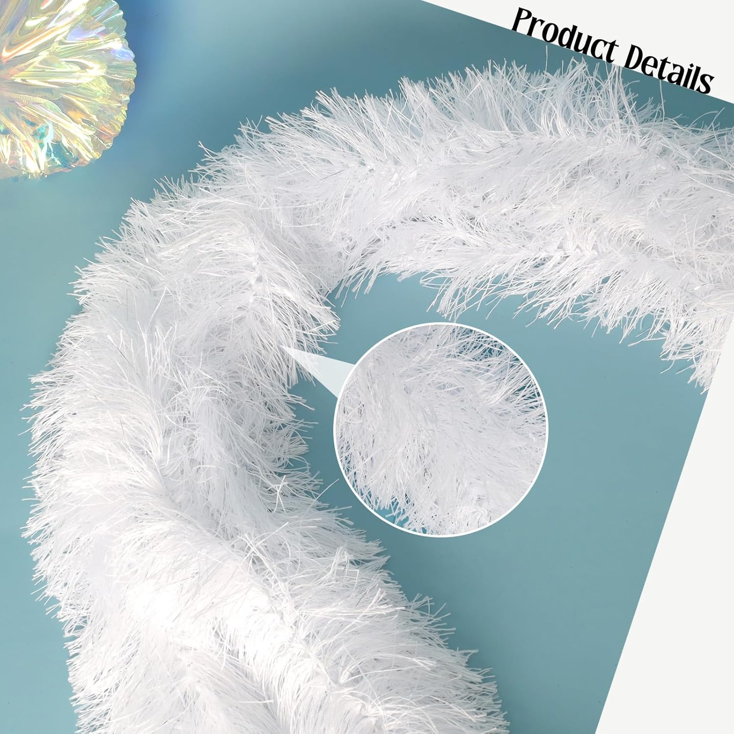 10 Pcs Feather Boas Artificial Fluffy Boas 5Ft Pink Rose Feather Boa Set for Women Girls Costume Halloween Christmas Wedding Birthday Party Bulk - Blue image number 7