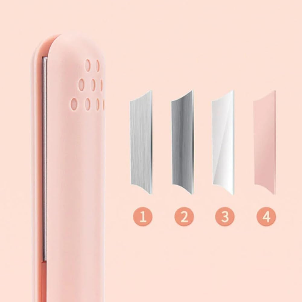 Mini Dual-Purpose Curling Iron, Ceramic Mini Hair Curler, 2-In-1 USB Hair Straightener Curling Iron, Cordless Portable Travel Curling Wand for Women Short Hair (Purple) image number 2