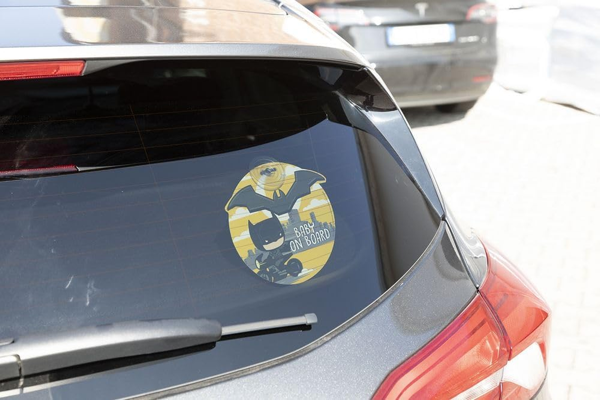 DC Comics Baby on Board Graphic Batman Suction Cup Car Sign image number 4