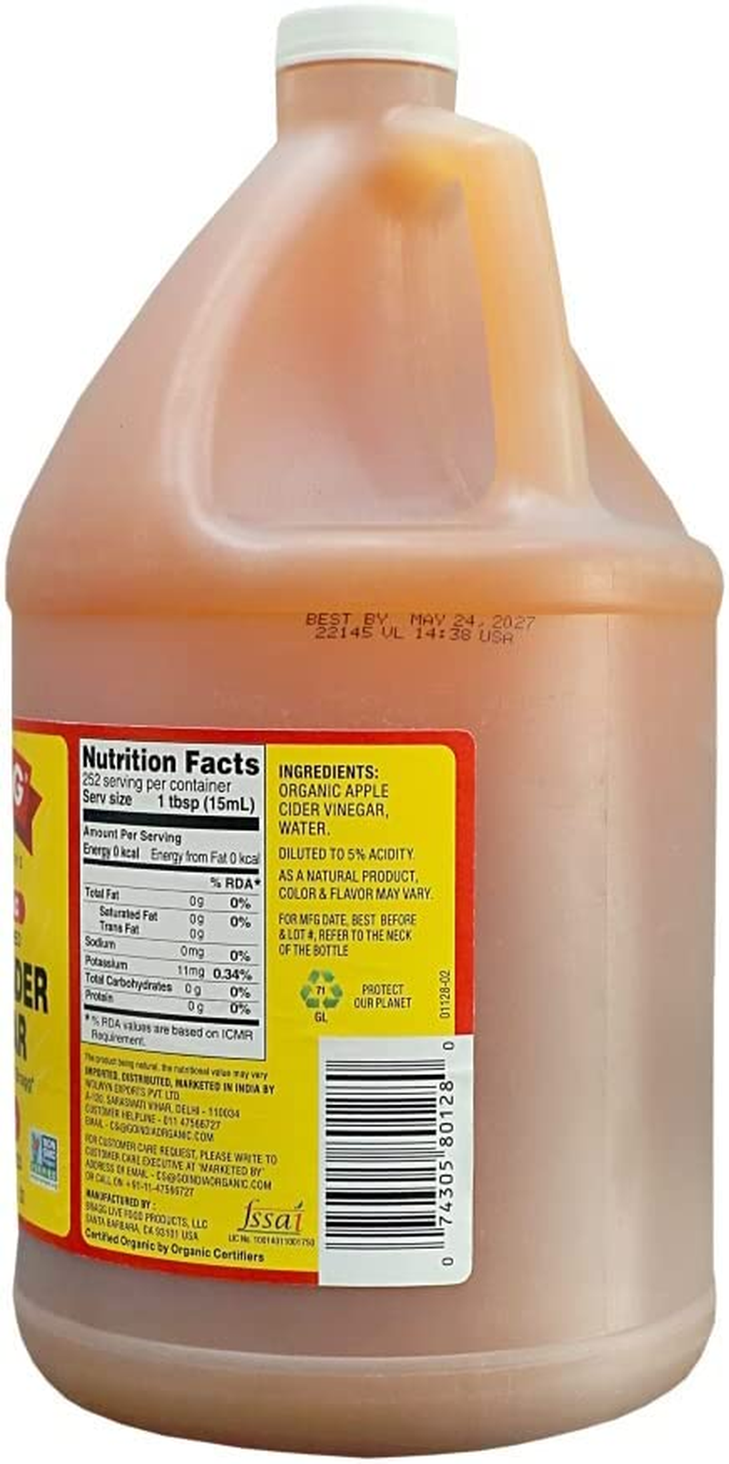 Bragg Organic Apple Cider Vinegar, X image number 1