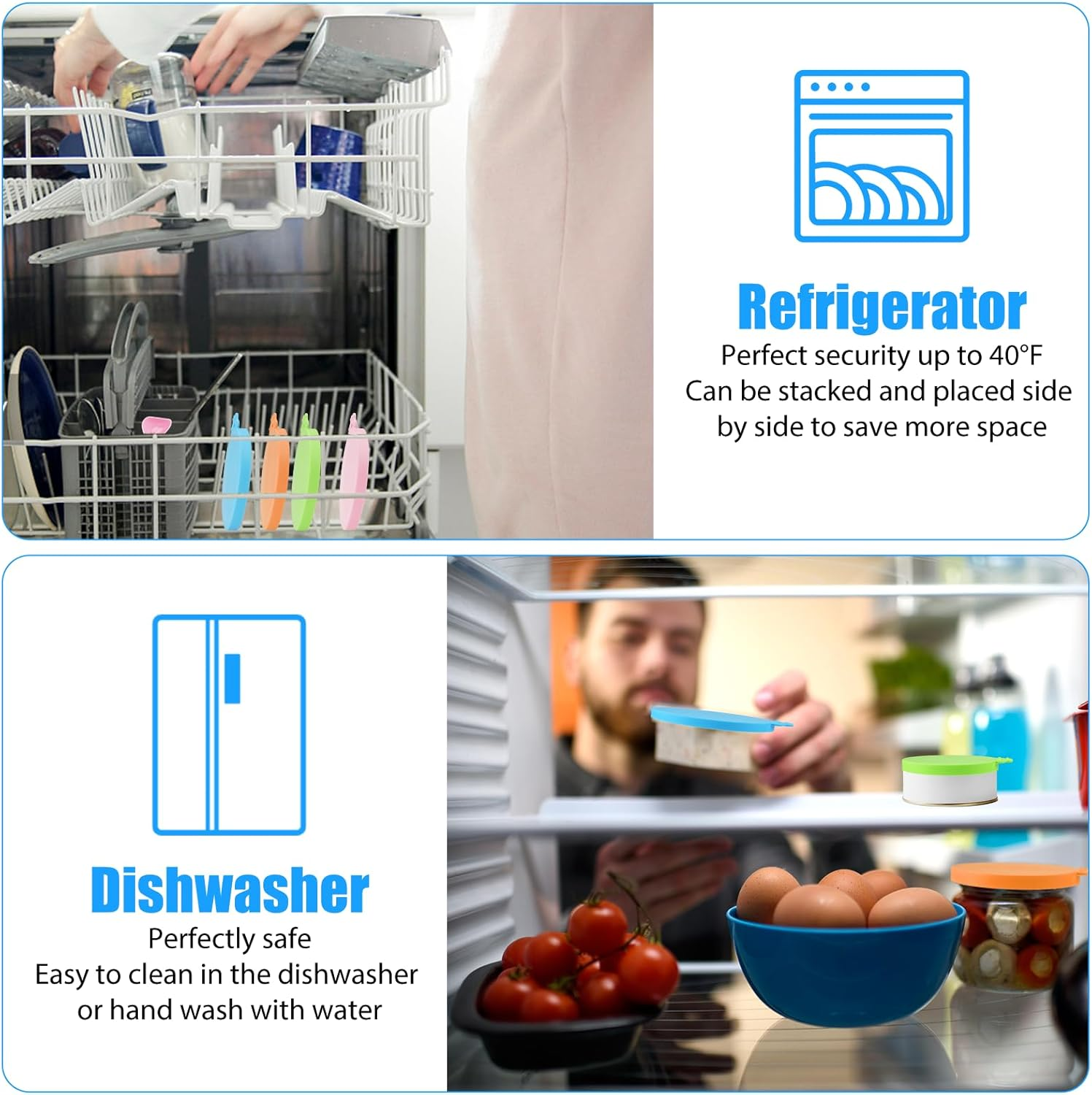 Pack of 4 Silicone Lids for Cans, Can Lids, Cat Food with 4 Spoons, Universal Silicone Can Lid, Can Lid, Dog Food, Cat Can Lid, Canning Lid, Can Lid for Pet Food image number 3