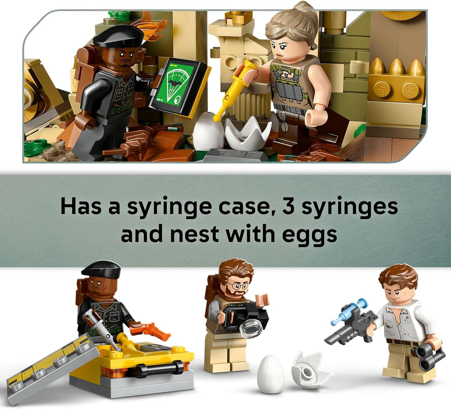 LEGO&reg; Jurassic World Spinosaurus & Quetzalcoatlus Air Mission 76976 Dinosaur Building Toys for Kids, Prehistoric Animal Figures, Interactive Toy for Boys, Girls and Movie Fans Aged 8 and Up