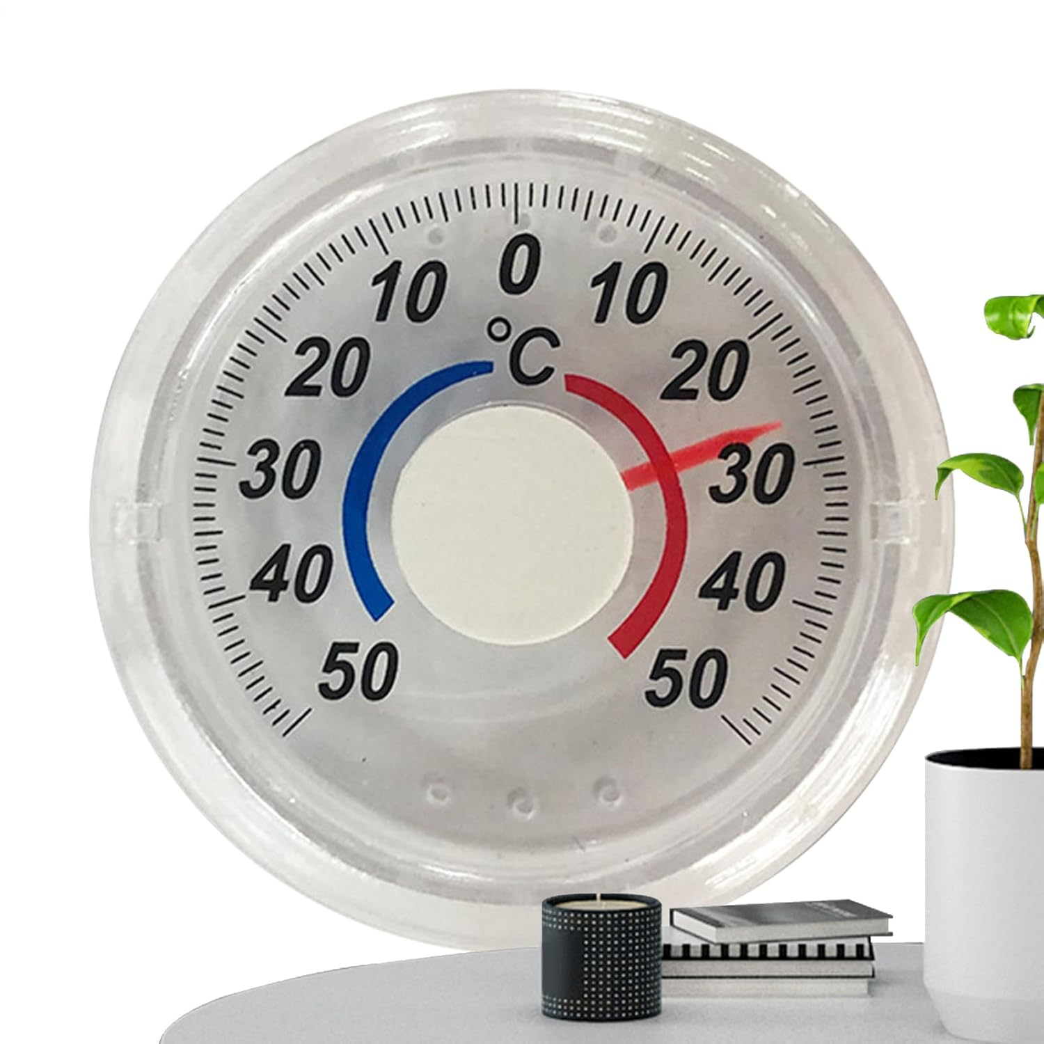 Outside Temperature Gauge | Analog Thermograph for outside Temperature,Two-Color Scale Easy to Read Monitor for Living Room Dormitory Study Room Bathroom image number 6