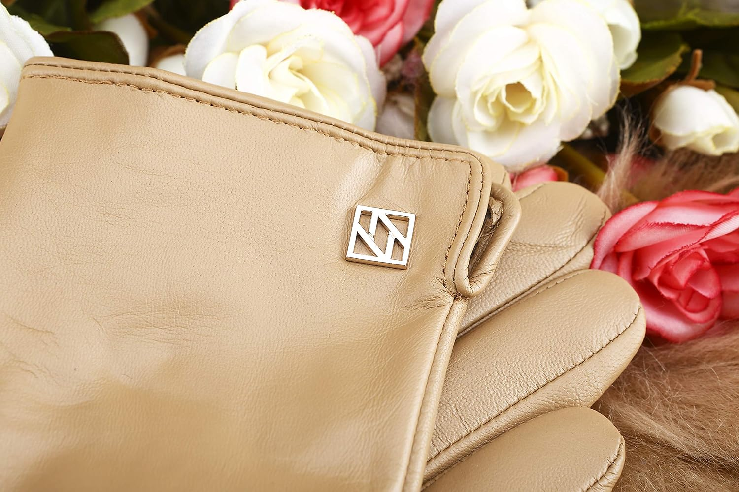 Nappanovum Women'S Italian Leather Gloves Lambskin Winter Comfort Gloves (Touchscreen or Non-Touchscreen)