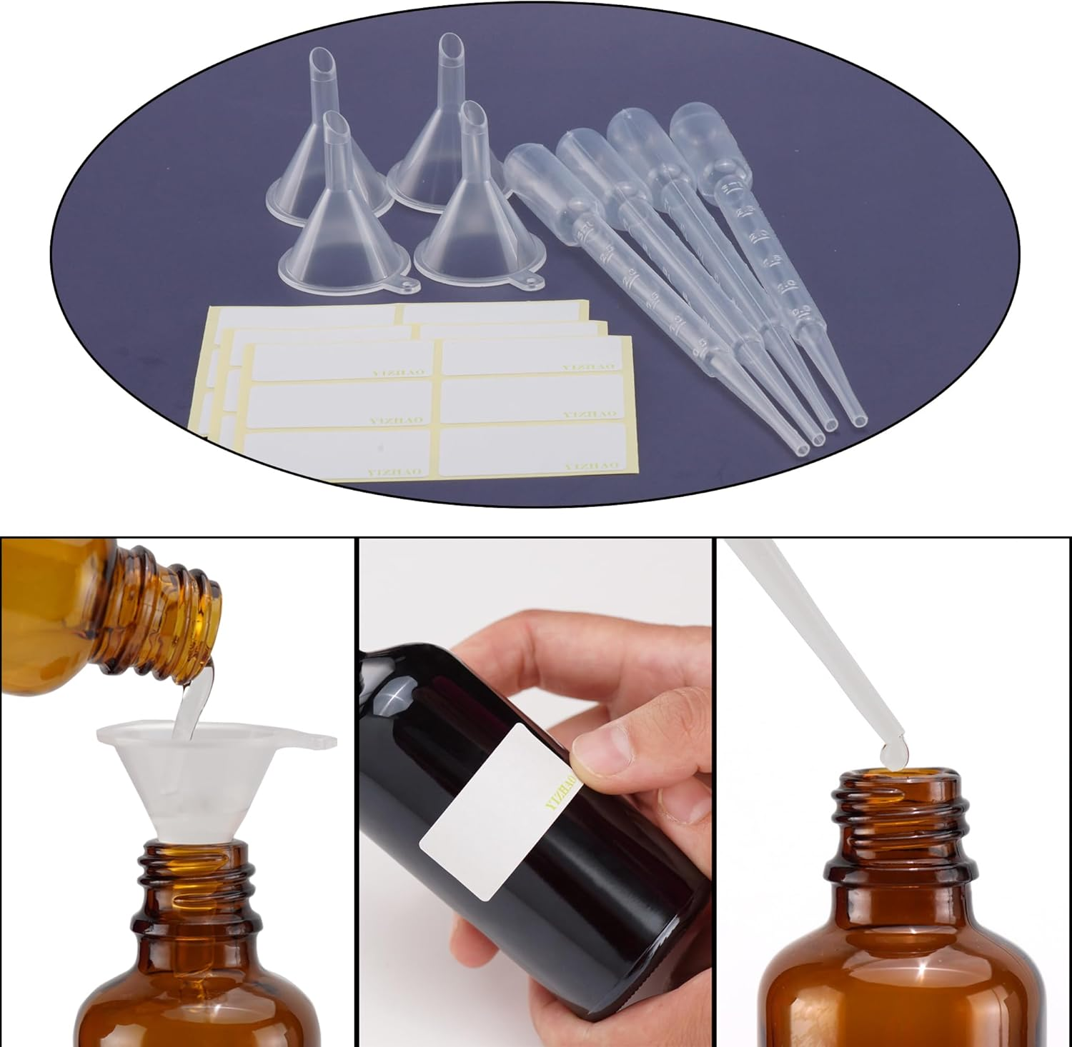 YIZHAO Transparent Spray Bottle Glass 30 Ml Spray Bottle Small Glass with [Atomiser] for Essential Oils, Cosmetics, Pharmacists, Cleaning, Aromatherapy, Massage, Hair - 18 Pieces image number 4