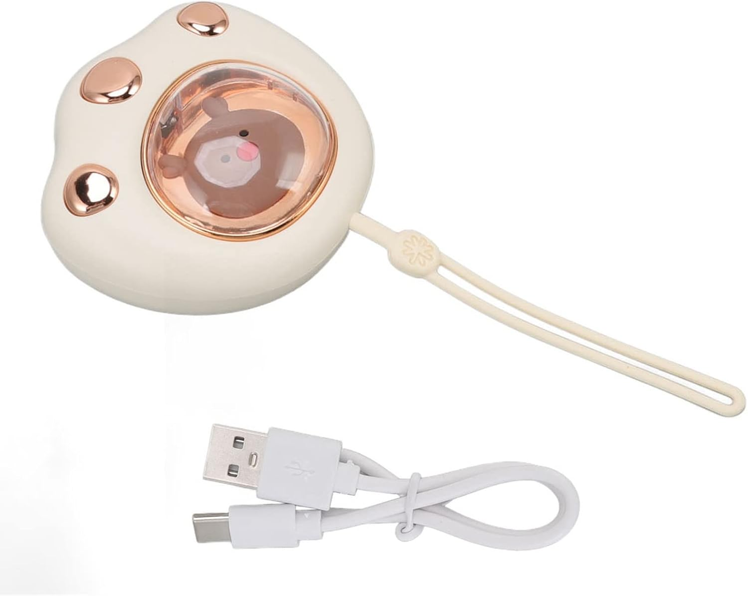 Hand Warmers, Cute Cat Claw Hand Warmer Convenient Warm Baby Night Light Hand Warmer USB Charging Electric Heater image number 1