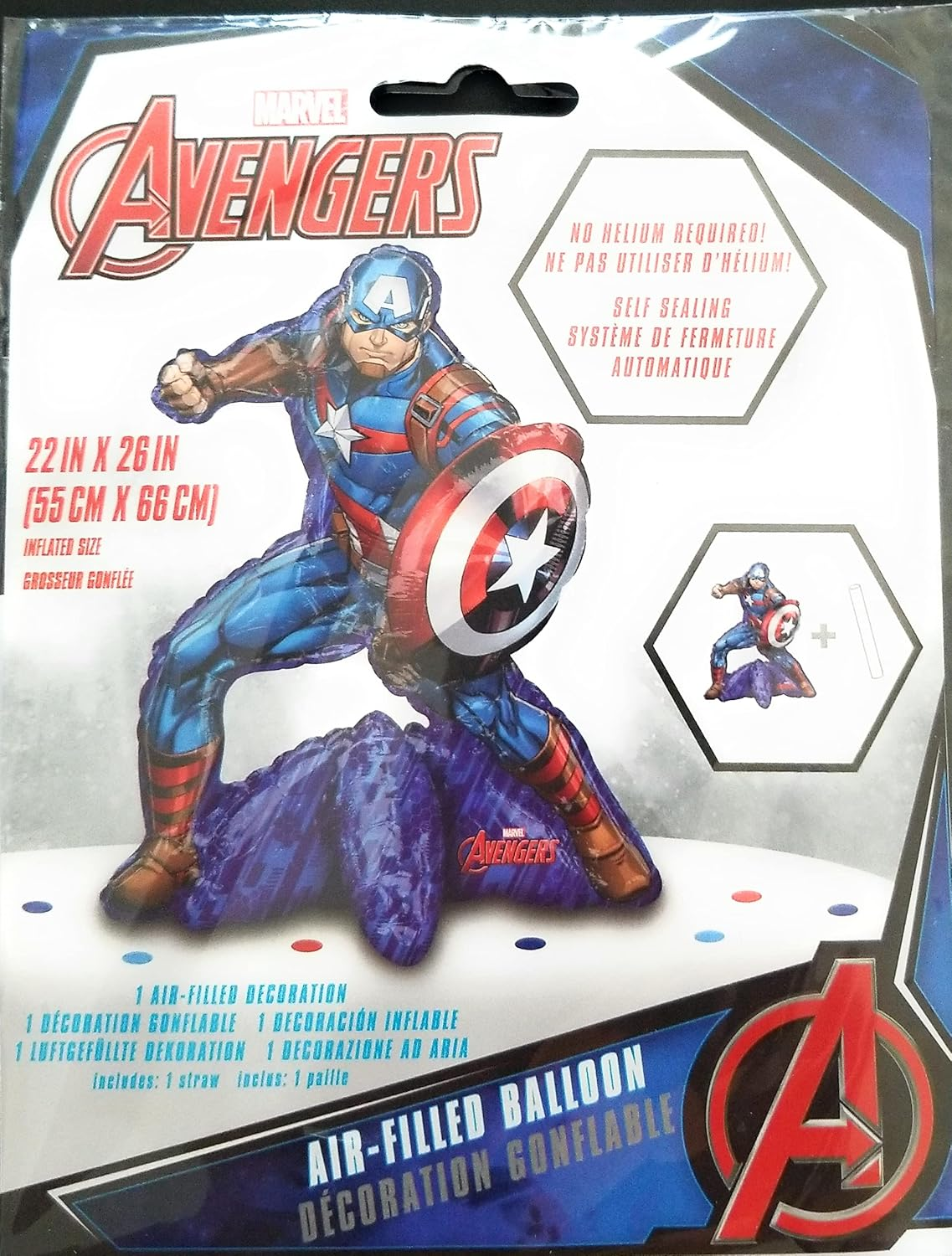 Anagram Avengers Captain America Foil Multi Balloon image number 1