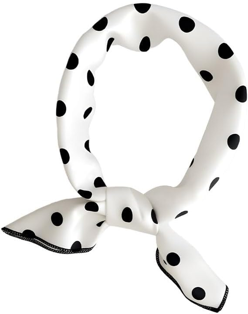 50Cm 1950S Vintage Retro Polka Dots Square Scarf Head Neck Scarves Kerchief Neckerchief - Green image number 1