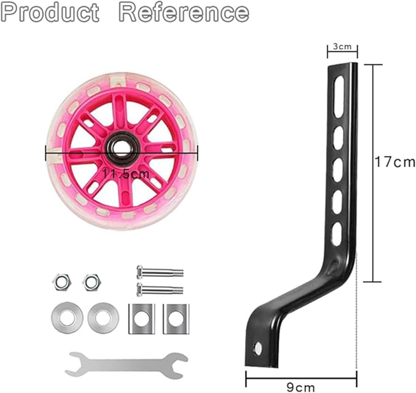 Songholee a Pair of Children'S Bicycle Riding Flash Silent Training Wheels, Suitable for 12-20 Inch Single Speed Bicycles image number 2
