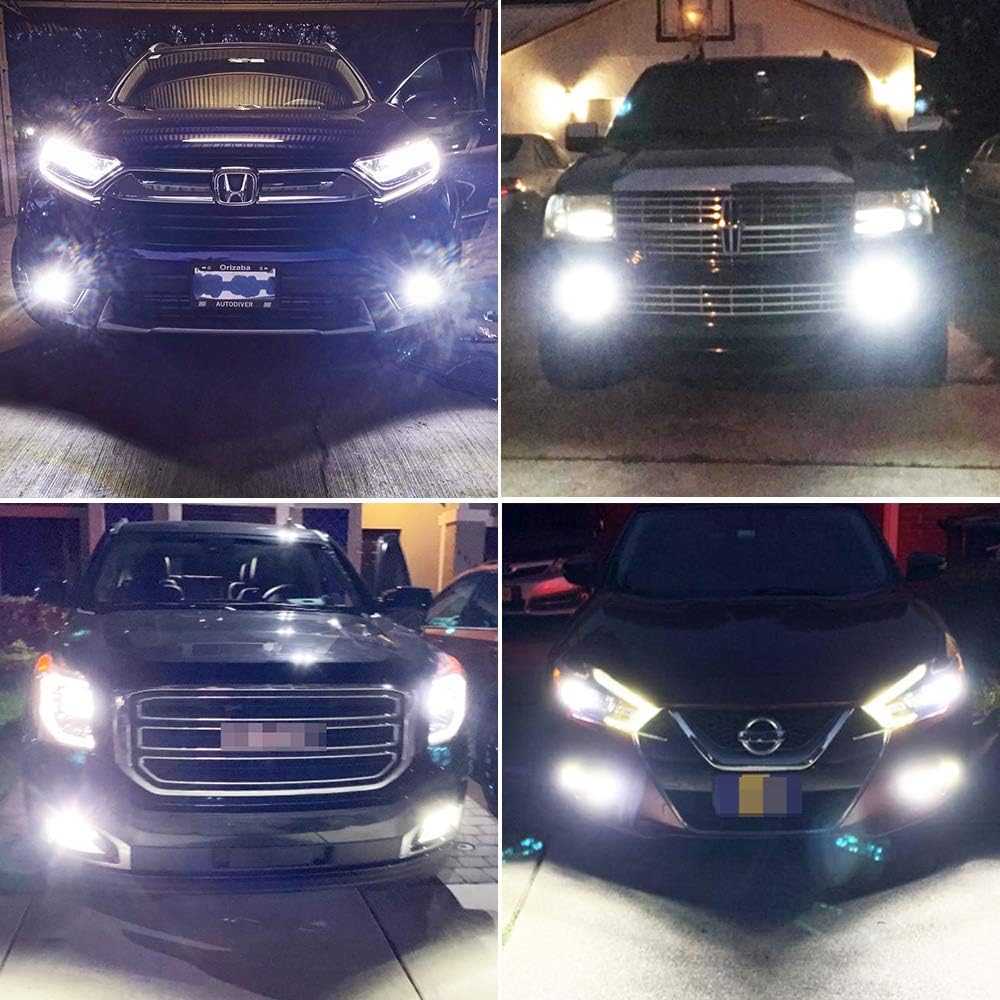 AUXLIGHT H1 LED Fog Light DRL Bulbs, 3000 Lumens Extremely Bright Bulbs Replacement for Cars, Trucks, 6000K Xenon White image number 6