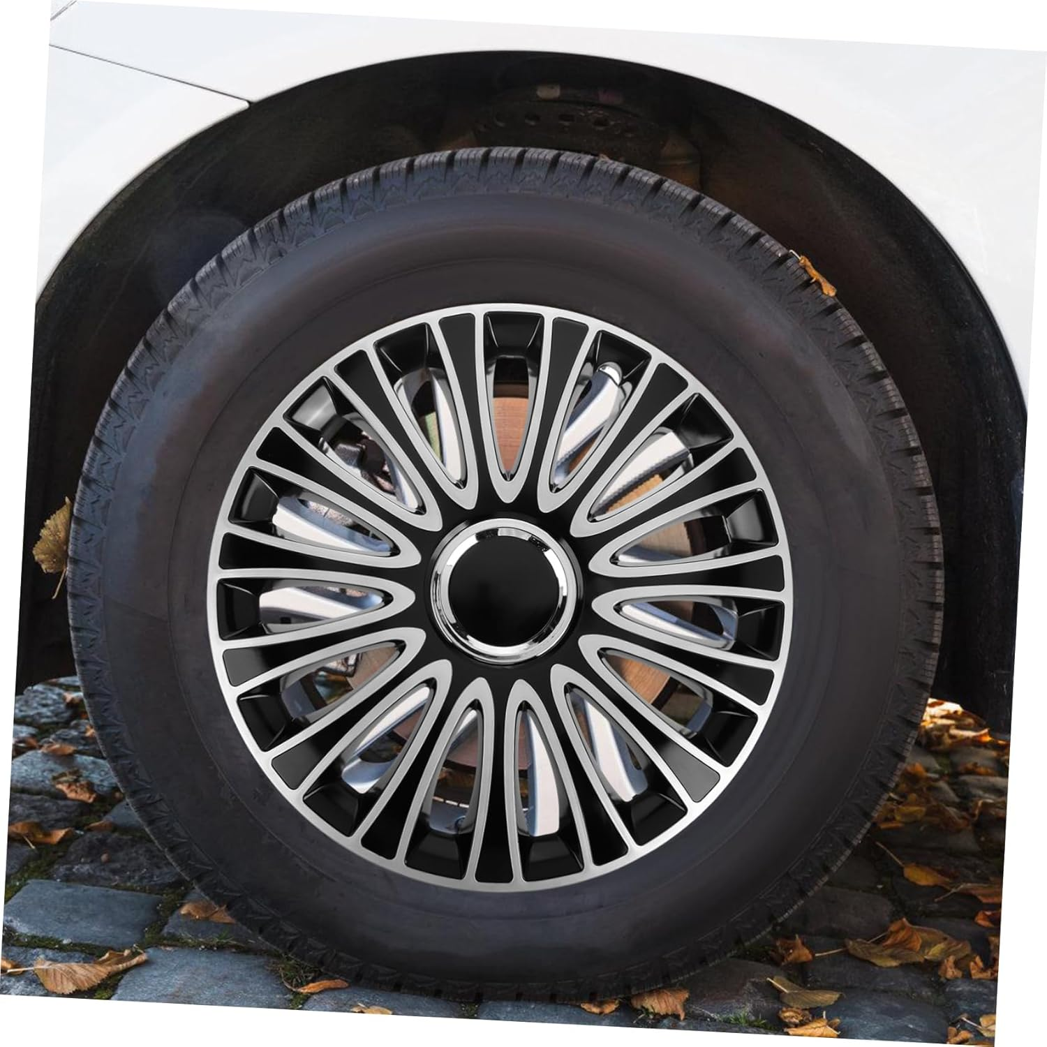 LOORGVEL 1Pcs Front Wheel Cover Steel Rim Decoration Easy Installation for Vehicle Wheels Design image number 1