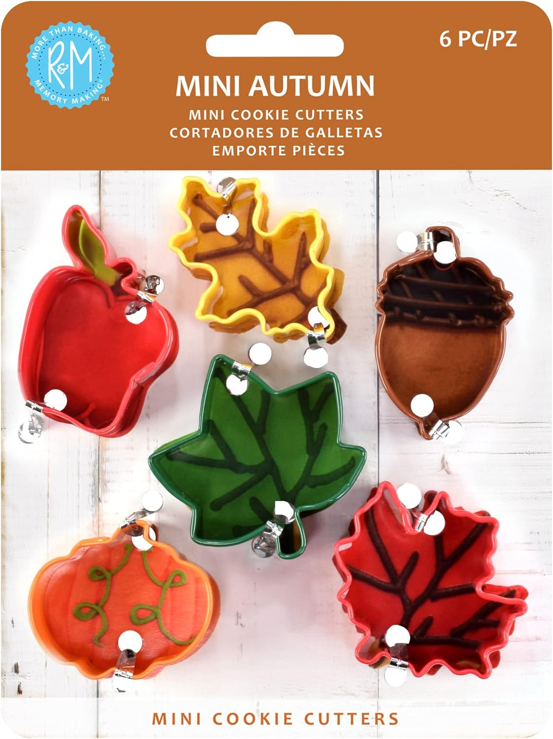R&M International 1936 Maple Leaf Cookie Cutters, Assorted Sizes, 5-Piece Set