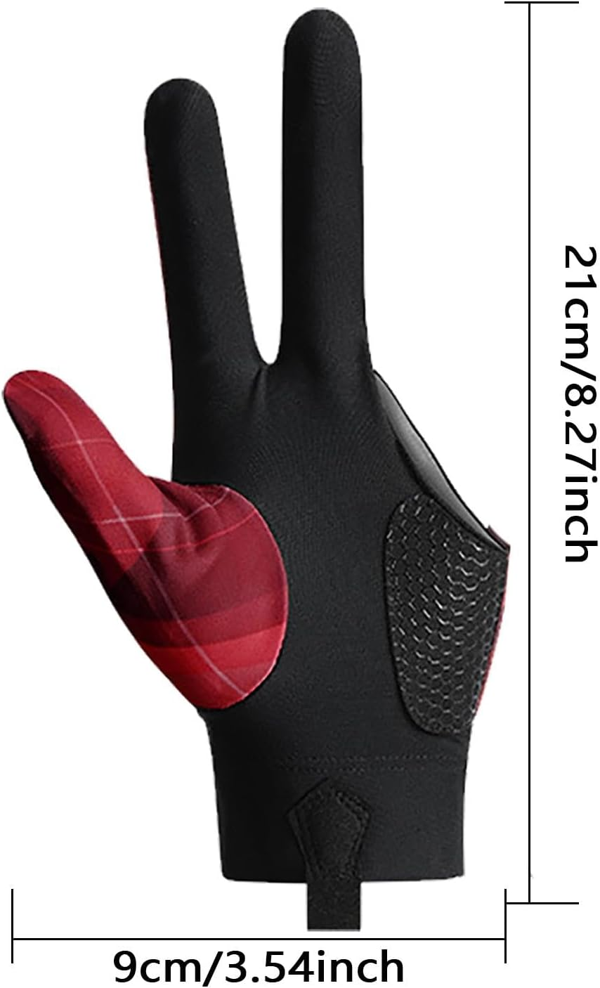 Anti Slip Billiard Glove 3 Fingers | Professional Pool Gloves Billiards | 3 Fingers Pool Gloves Billiards Left Hand Glove for Women Men Billiard Shooters Sport image number 6