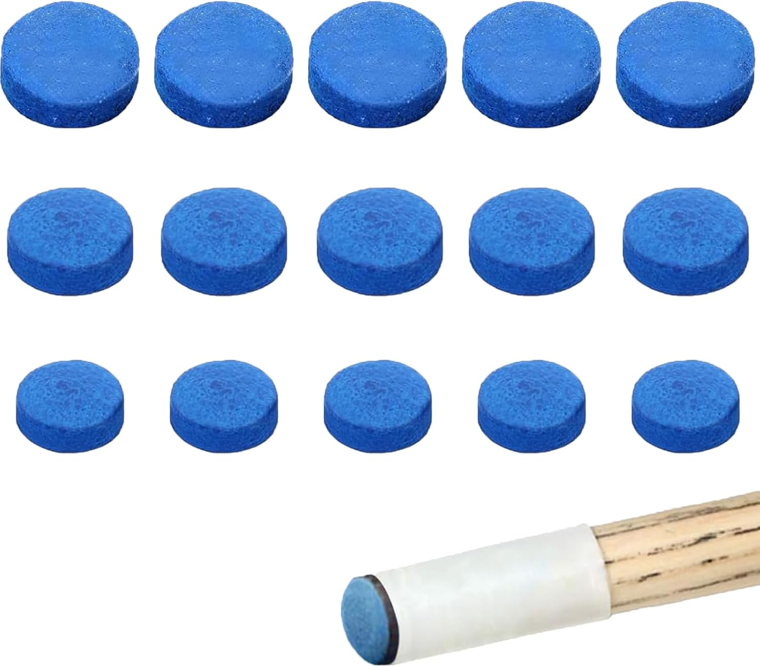 Yeanifeana 15PCS Premium Pool Billiard Cue Tips Replacement Kit, 9Mm/10Mm/11Mm Leather Tips for Pool Cues & Snooker Accessories