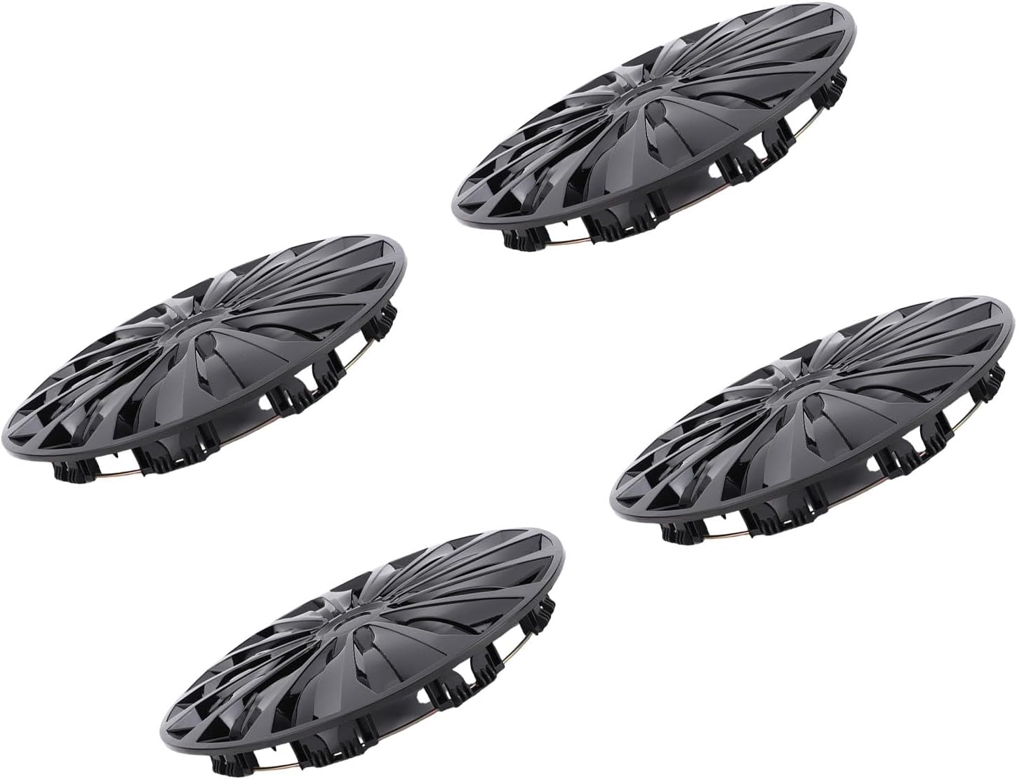 Diyeeni Wheel Rim Cover, R15 4 Pcs Wear Proof Modern Look 15In Hubcaps for Most Cars Truck SUV (Black) - Black image number 6