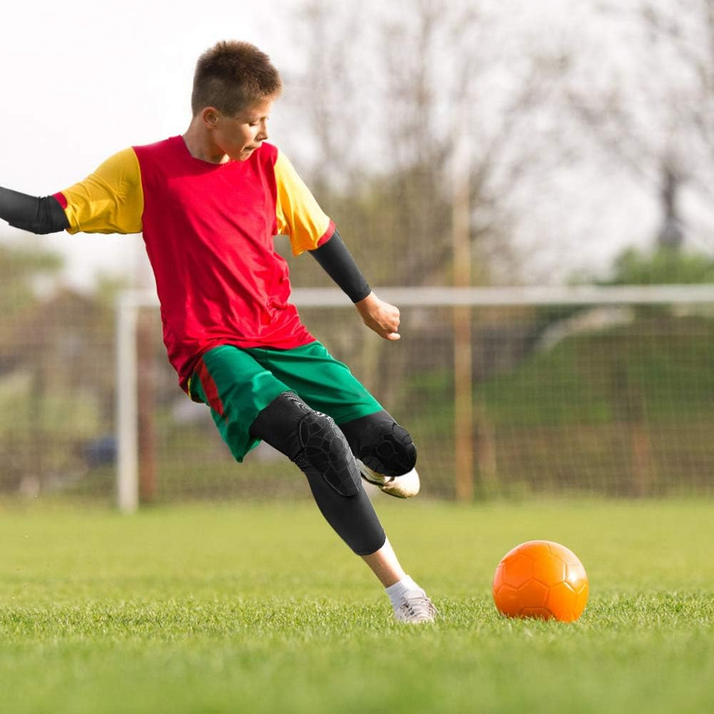 Acelist Kids/Youth 5-15 Years Sports Honeycomb Compression Knee Pad Elbow Pads Guards Protective Gear for Basketball, Baseball, Football, Volleyball, Wrestling, Cycling image number 3