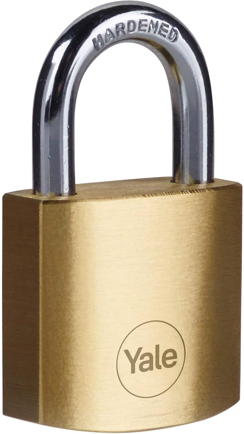 Yale - Y110B/30/115/2 Standard Security 30Mm Brass Padlock, Pack of 2 - Open Hardened Steel Shackle - 3 Keyed Alike Keys image number 4
