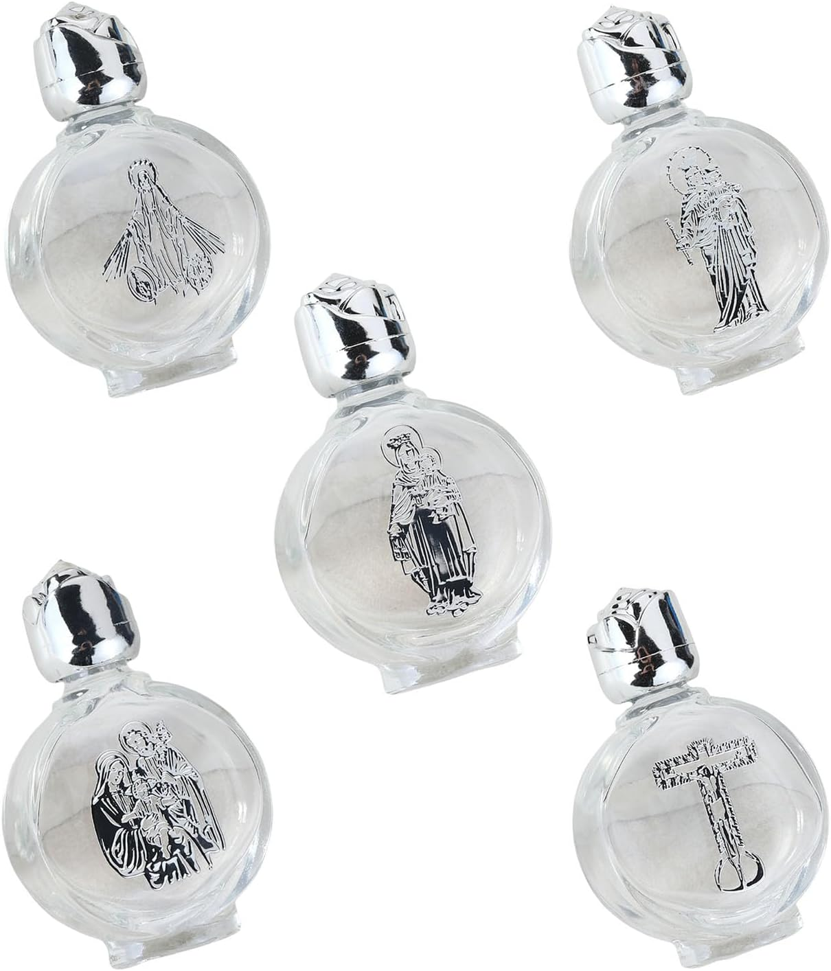 6Pcs Silver round 15Ml Crystal Water Container Travel Portable Water Bottle image number 2