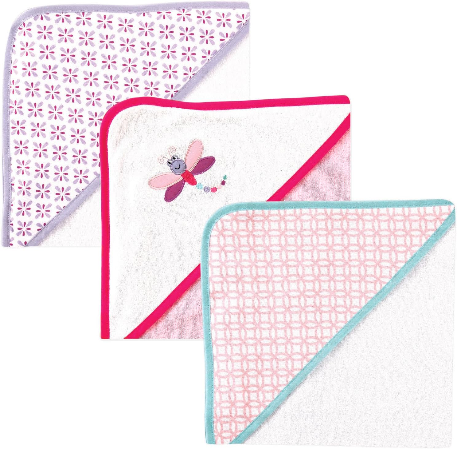 Luvable Friends Unisex Baby Cotton Terry Hooded Towels, Scuba Duck, One Size