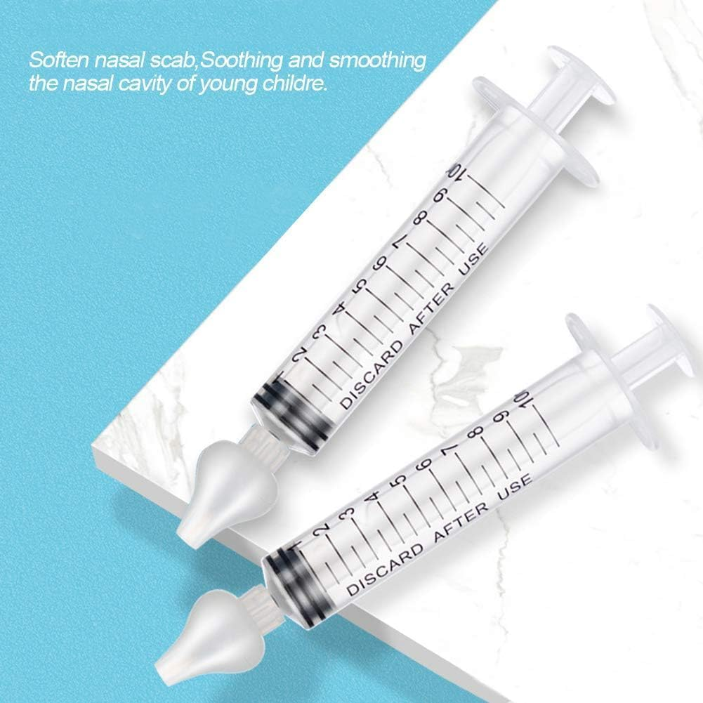 Syringe Nasal Irrigator, Professional Baby Nasal Irrigator Portable Infant Nose Cleaner Rinsing Device Fast All Natural Relief-Nasal Irrigation/Nasal Spray/Nasal Hygiene (2 Pieces) image number 5