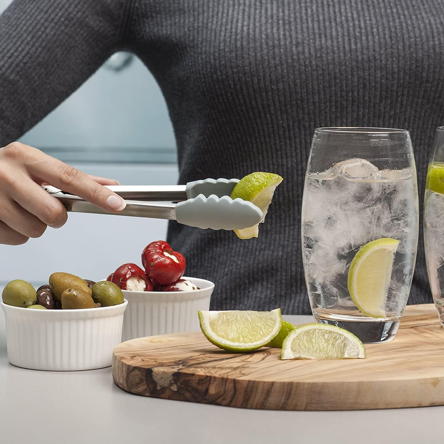 Zeal Classic Mini Silicone Tongs, Assorted (20-Pieces) image number 6