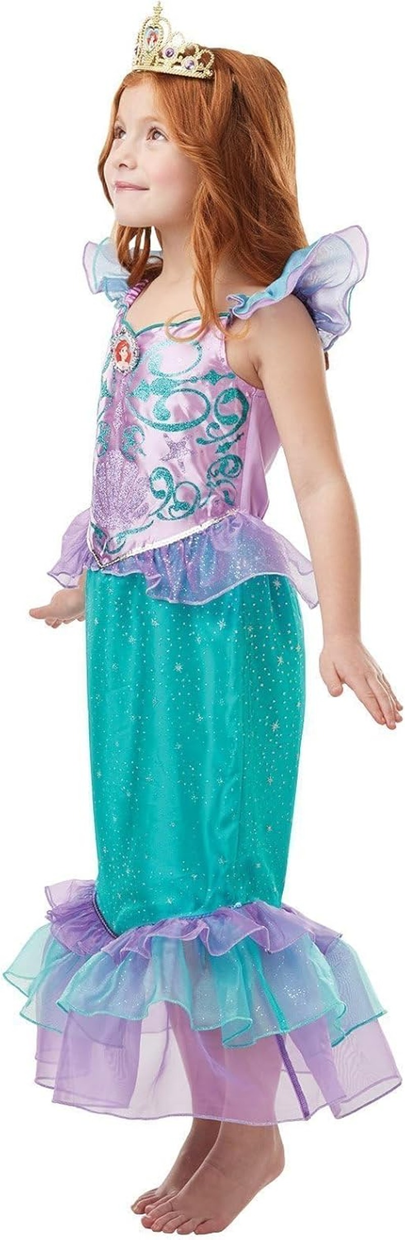 Rubie'S Disney Princess Ariel Mermaid Glitter & Sparkle Costume for Girls