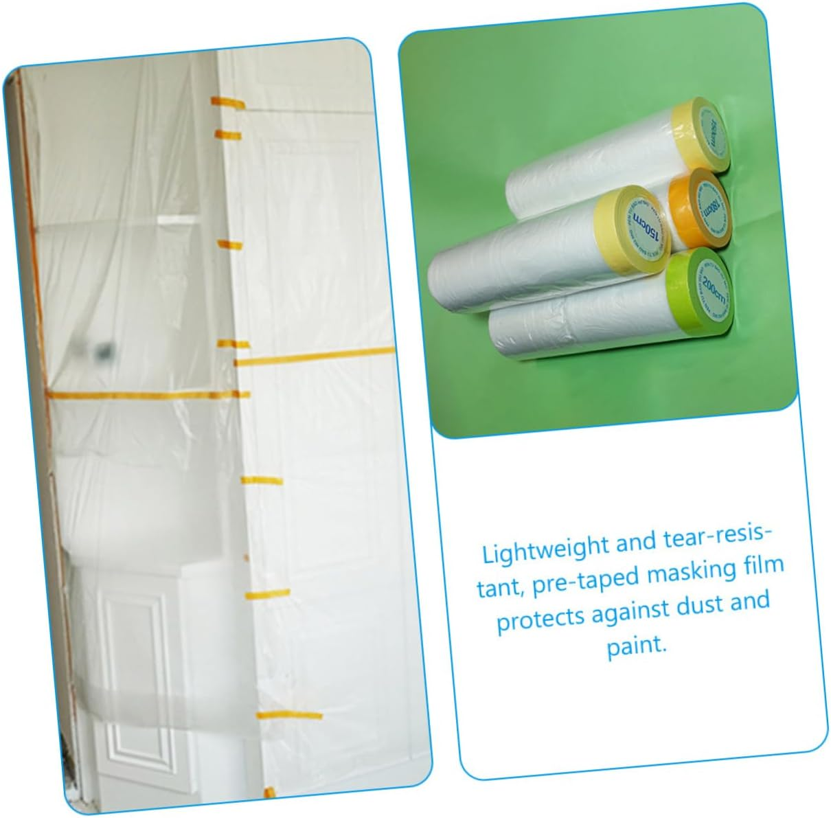 Jojofuny 6Rolls Masking Paper Automotive Masking for Painting Covering Protective Film Tape Paper for Automotive Paint Supplies image number 5