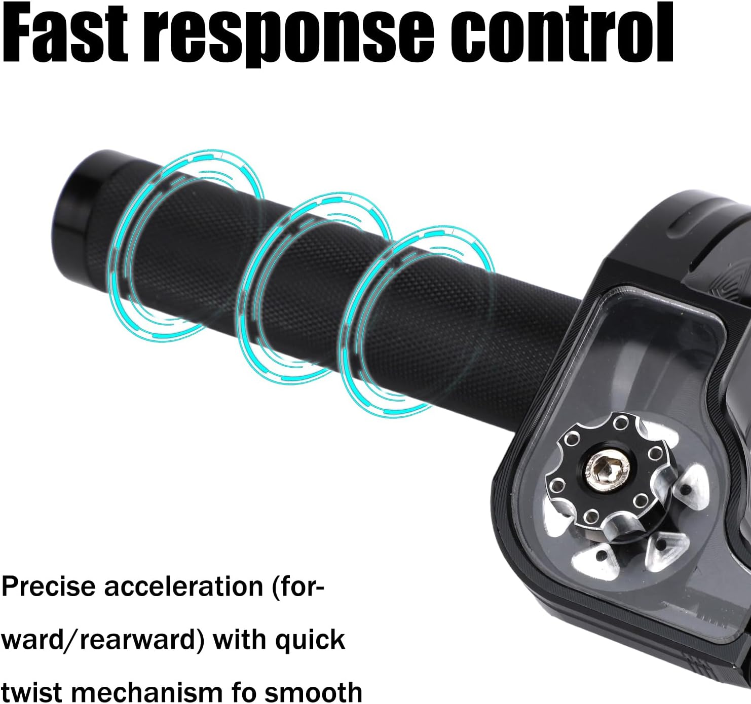 6Pcs Motorcycle Throttle Grip Assembly Kit, 7/8" 22Mm CNC Aluminum Quick Twist Throttle with Cable for Dirt Pit Bike ATV CRF KLX SSR TTR 50Cc 110Cc 125Cc 250Cc Motocross (Black) image number 4