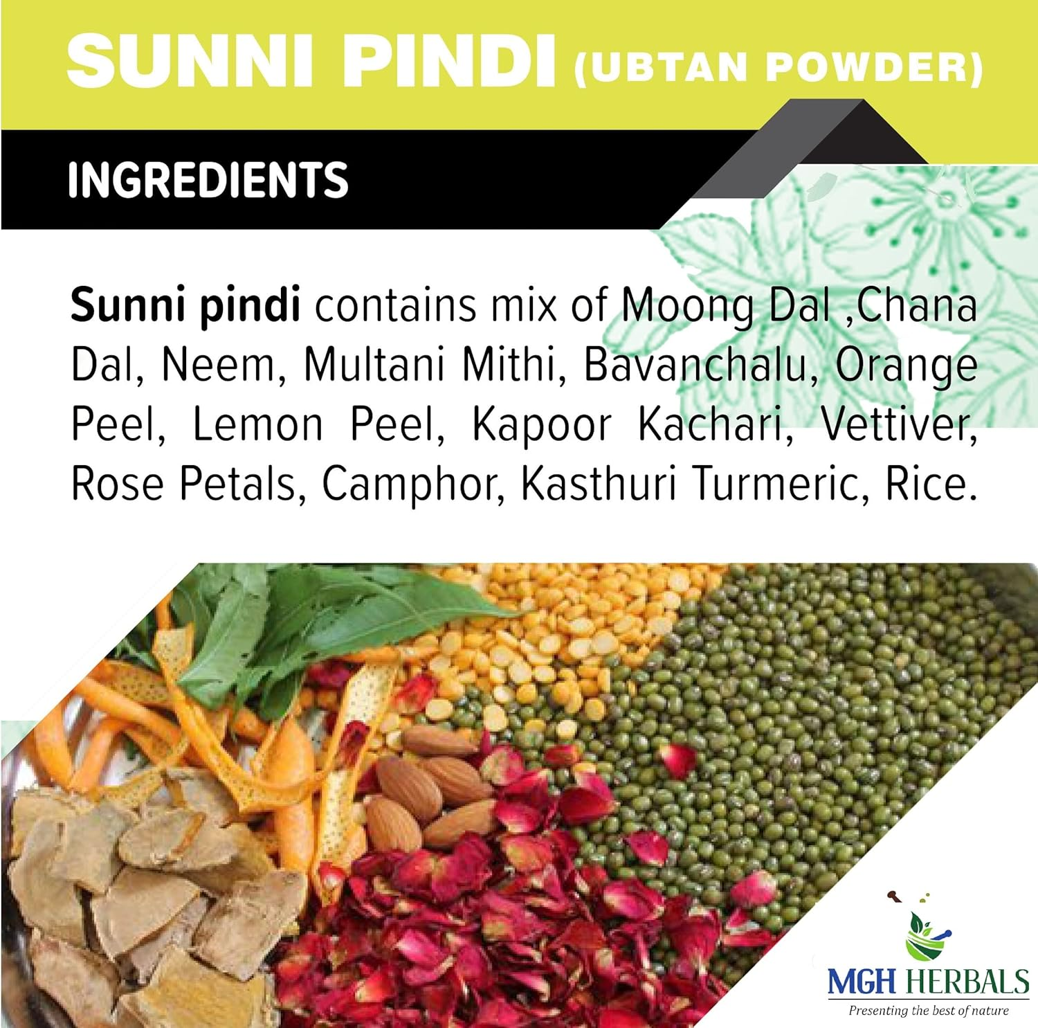 Forest Herbs Sunnipindi Bath Powder Ubtan Pack - Skin Lightening & Tan Removal - Ancient Ayurvedic Healing - Enriched with Turmeric 100Gms image number 6