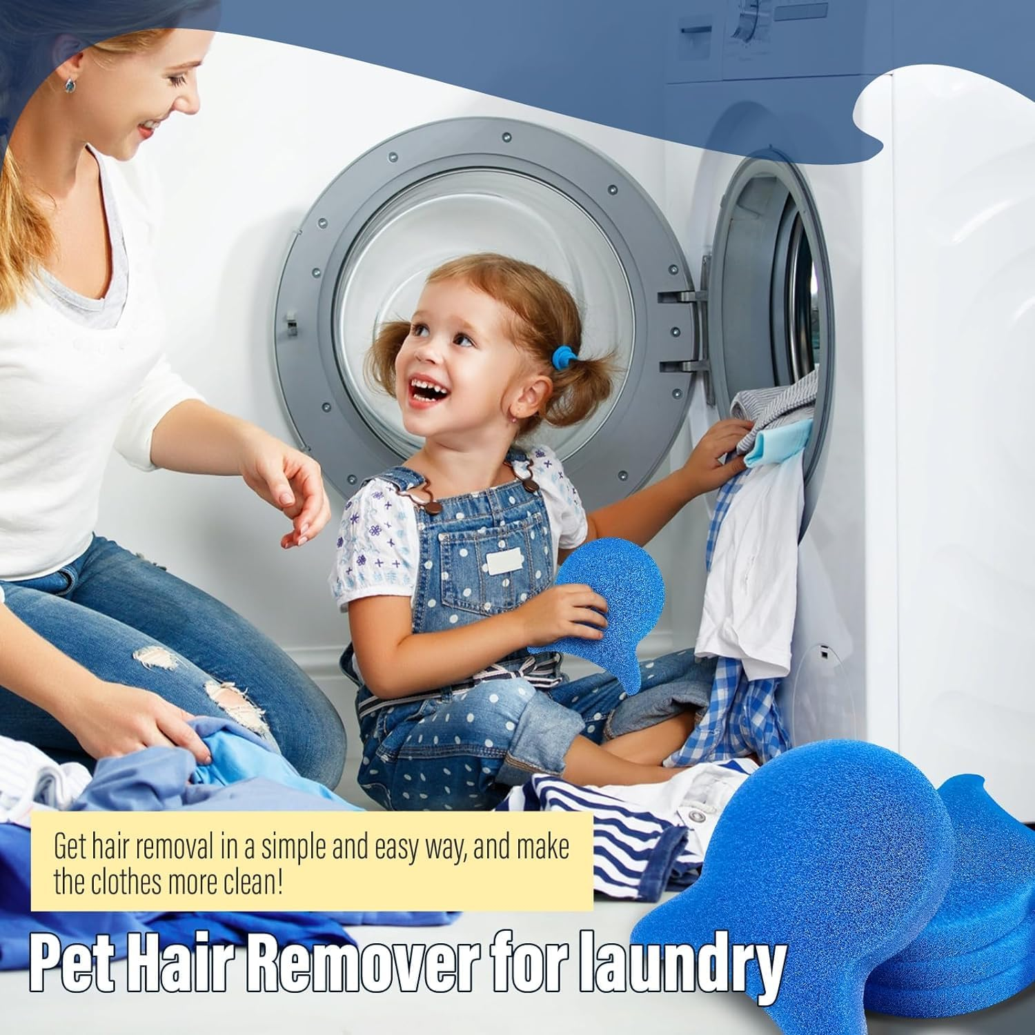 5PCS Pet Hair Remover Balls for Washing Machine, Reusable Pet Hair Remover for Laundry, Dog & Cat Hair Remover for Washing Machine and Dryer, Wet and Dry Use- Hair Laundry, Clothes, Bedding image number 4