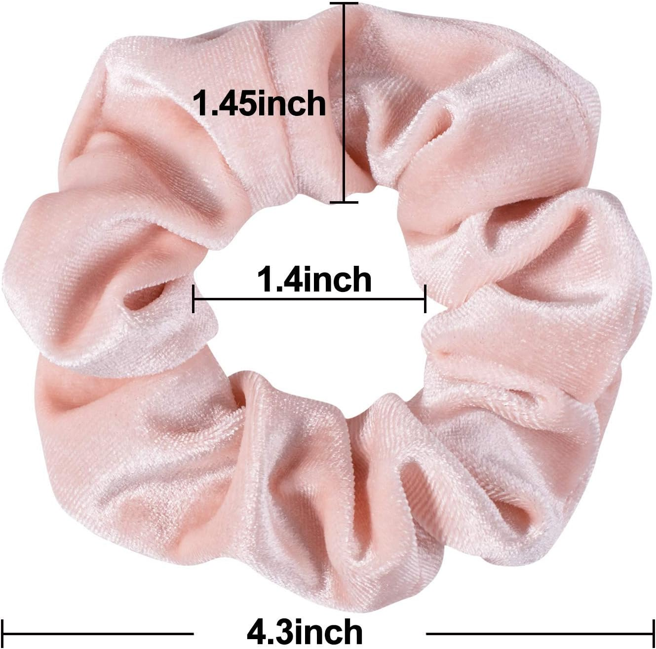 Whaline 12 Pieces Blush Theme Hair Scrunchies Velvet Elastics Pink Lovers Scrunchy Bobbles Soft Hair Bands Hair Ties Hair Accessories for Women or Girls (12 Blush) image number 5