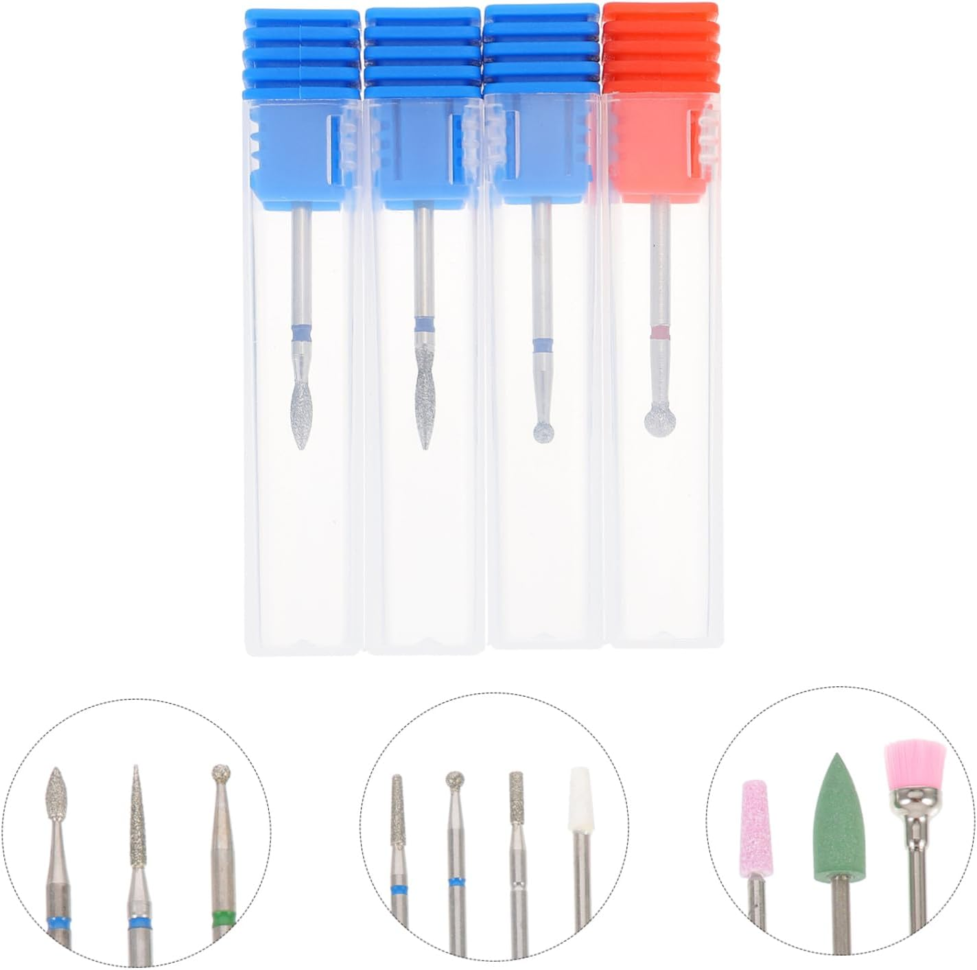 Baluue 12Pcs Nail Drill Bits Set for Nails Professional Cuticle Drill Bits Tapered Design for Russian Manicure image number 3
