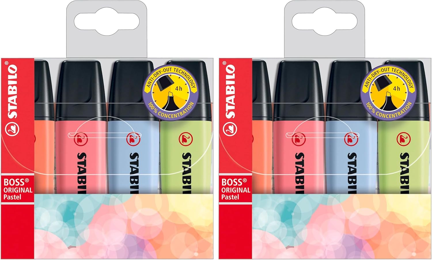 STABILO BOSS ORIGINAL Pastel - Wallet of 4 - Assorted Colours