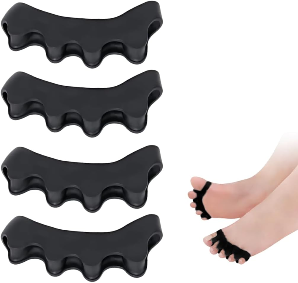 BEPSYOM 4 Pairs Toe Spacer Silicone Toe Separator Hallux Valgus Correction, 8 Pieces Toe Separator Toe Separator for All Toes, Men and Women image number 4
