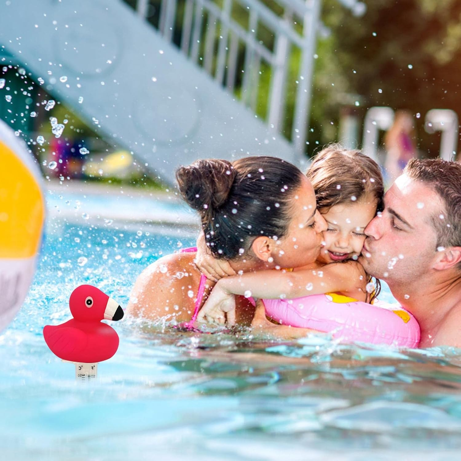Swimming Pool Thermometer,Duck Water Thermometer | Shatter-Resistant Funny Pool Thermometer with Thin Rope for Public Pool Wynott image number 2