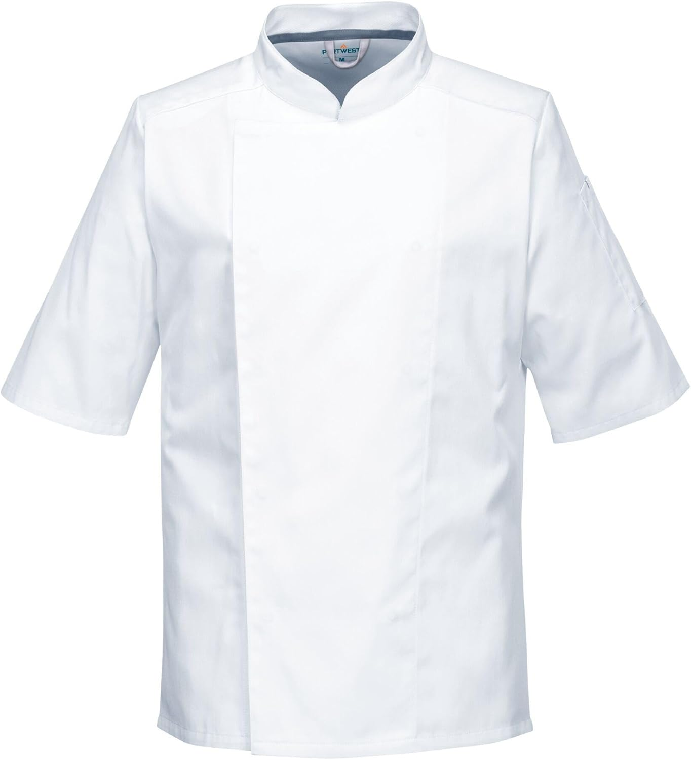 Portwest C738 Mens Mesh Air Pro Chef Jacket - Slim Fit Short Sleeve Workwear Black, Small image number 3
