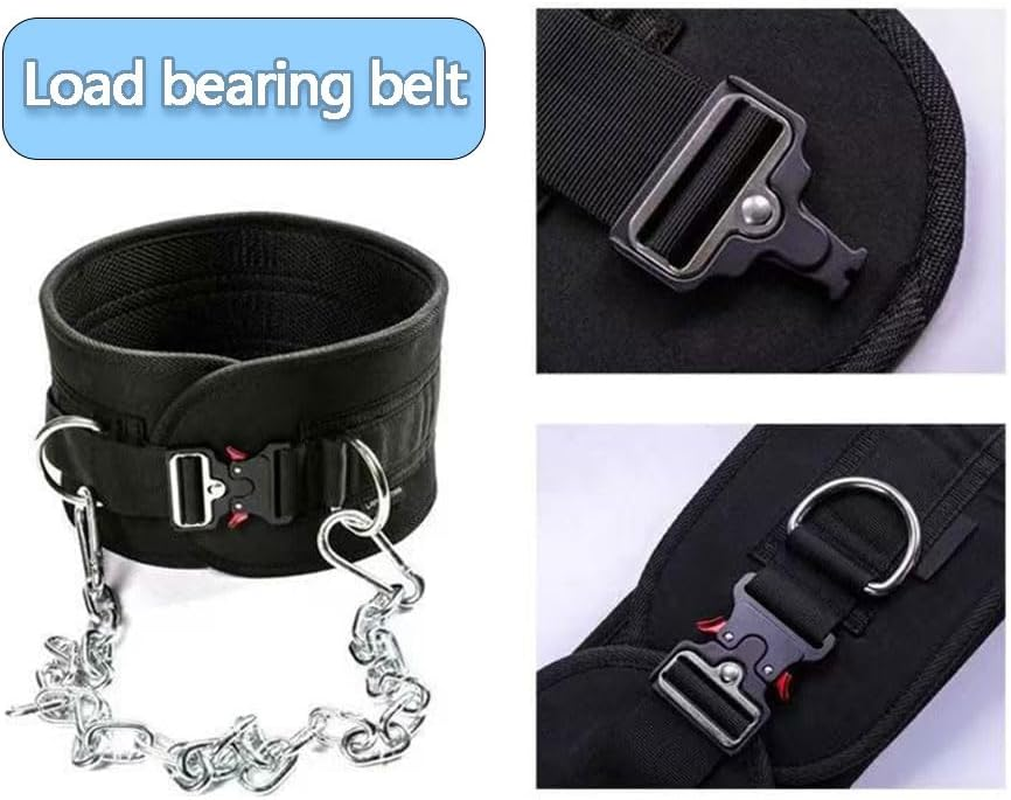 Dipping Belt with Chain for Weightlifting &ndash; Waist Support Belt for Fitness, Bodybuilding, Powerlifting, Squats, Gym Workout image number 1