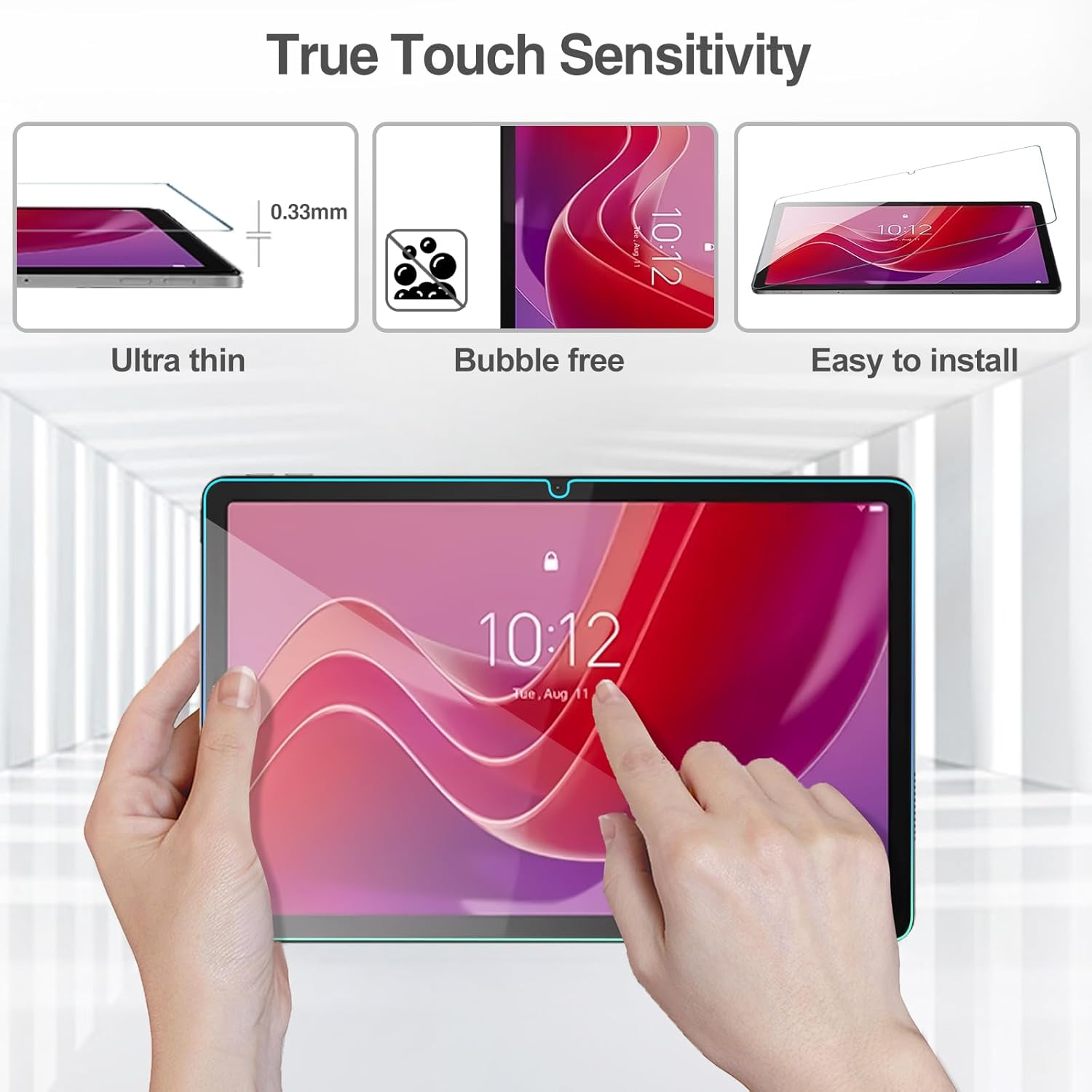 Procase 2 Pack Screen Protector for Lenovo Tab M11 2024, Tempered Glass Film Guard for Lenovo 11" Tab M11 2024 Release image number 4