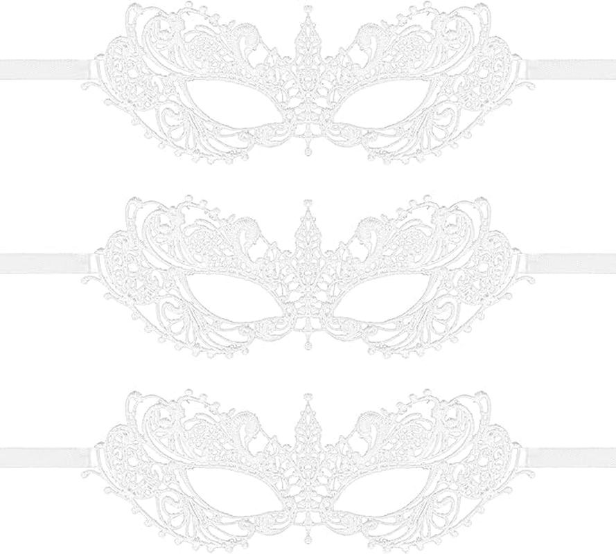 3 PCS Masquerade Mask Women, Fun Lace Masks Mask for Masquerade for Costume Parties, Mardi Gras, Role Plays image number 1