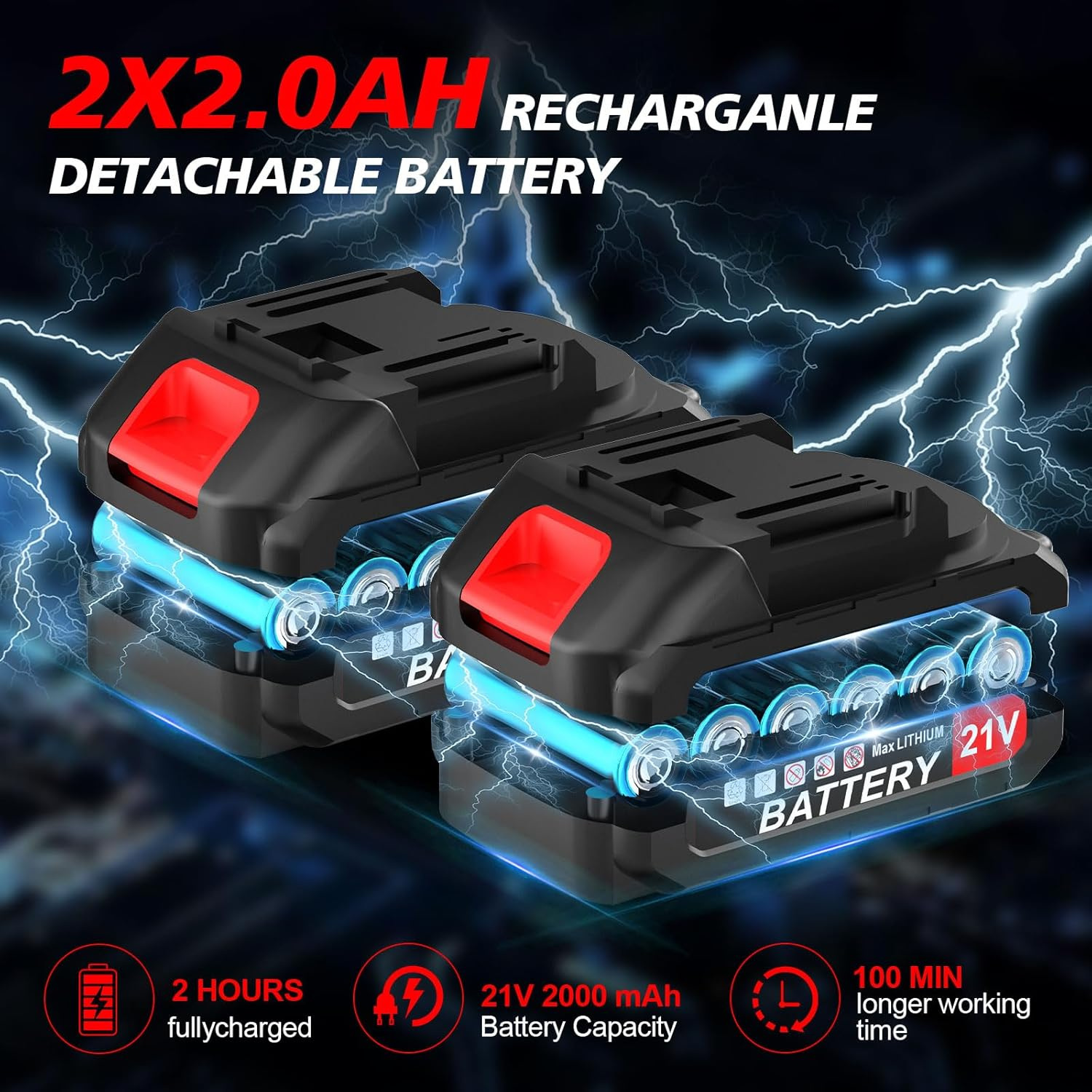 Lmozim 3-In-1 21V Pole Mini Hedge Trimmer & Grass Shear, 8Inch Cutting Blade, 2 * 2.0Ah Batteries Electric Hedge Trimmer with 5Ft Extension Pole, Cordless Hedge Clippers Multi-Angle for Garden, Lawn image number 1