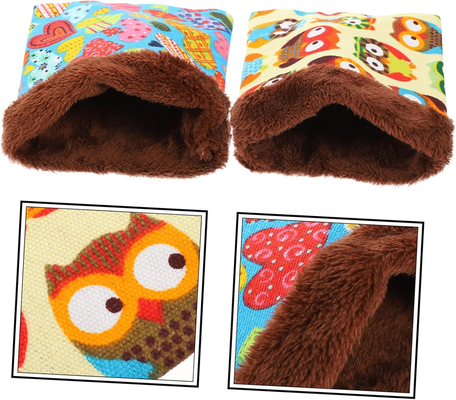 2 X Sleeping Bag for Guinea Pigs Made of Warm Material for Rats Hedgehogs and Other Small Pets for Sleeping and Hiding Small Animal Bed for and Comfort image number 5