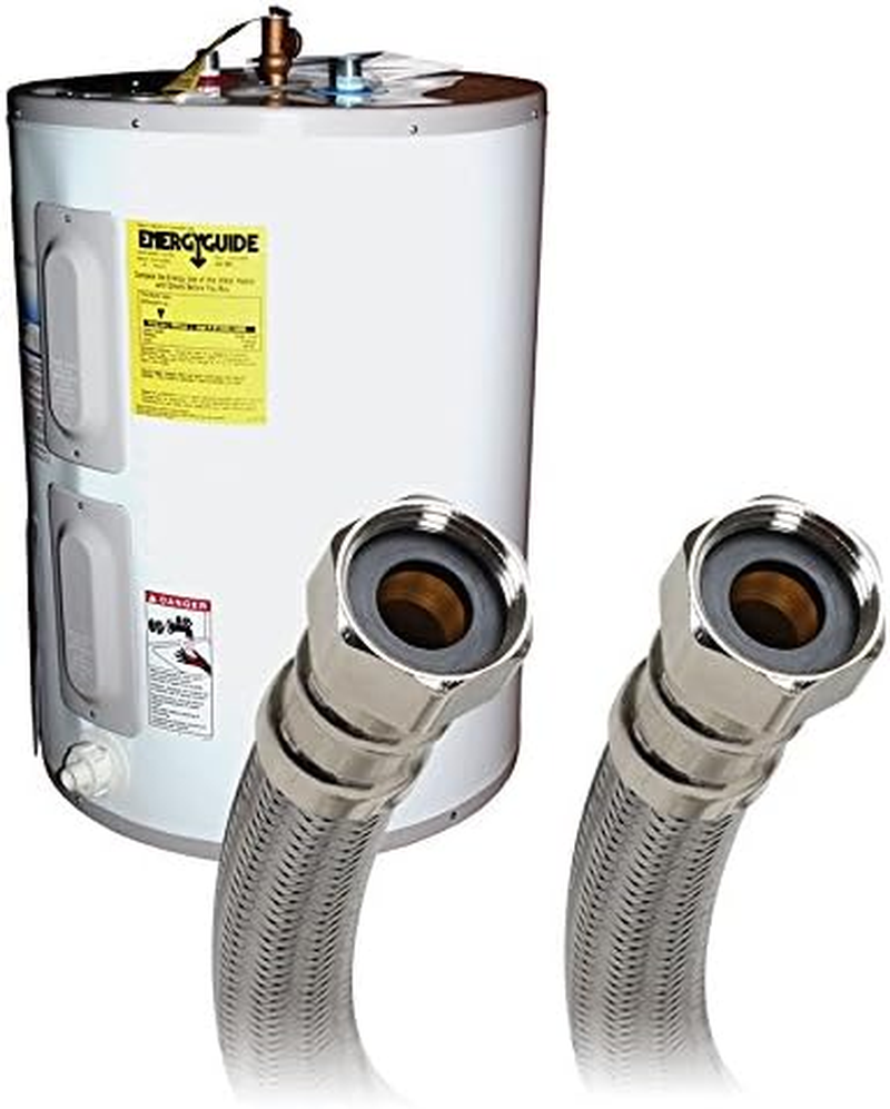 Fluidmaster B1H12 Water Heater Connector, Braided Stainless Steel - 3/4" Female Iron Pipe X 3/4" Female Iron Pipe, 12" Length image number 2