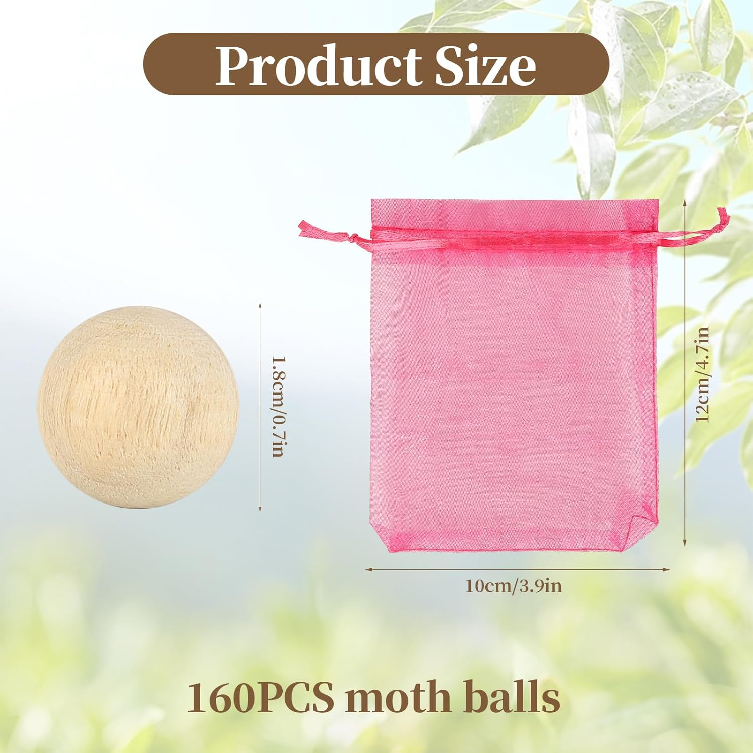 Moth Protection Storage Essentials-160 PCS Cinnamomum Camphora Root Bags for Closet Storage-Better Insect Repellent,Long Lasting Effect-Repels Clothes Moths & Other Pests (8 Bags) image number 5