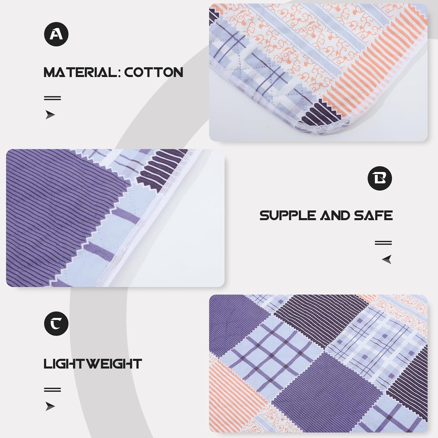 FRCOLOR Waterproof Mattress Pad Urine-Proof Mattress Mat Reusabed Wetting Sheets Mats Washable Waterproof Underpad for Adults Child Pet 120X80CM image number 6